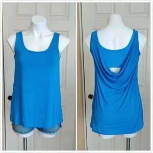Beyond Yoga striped draped back yoga tank top sz S